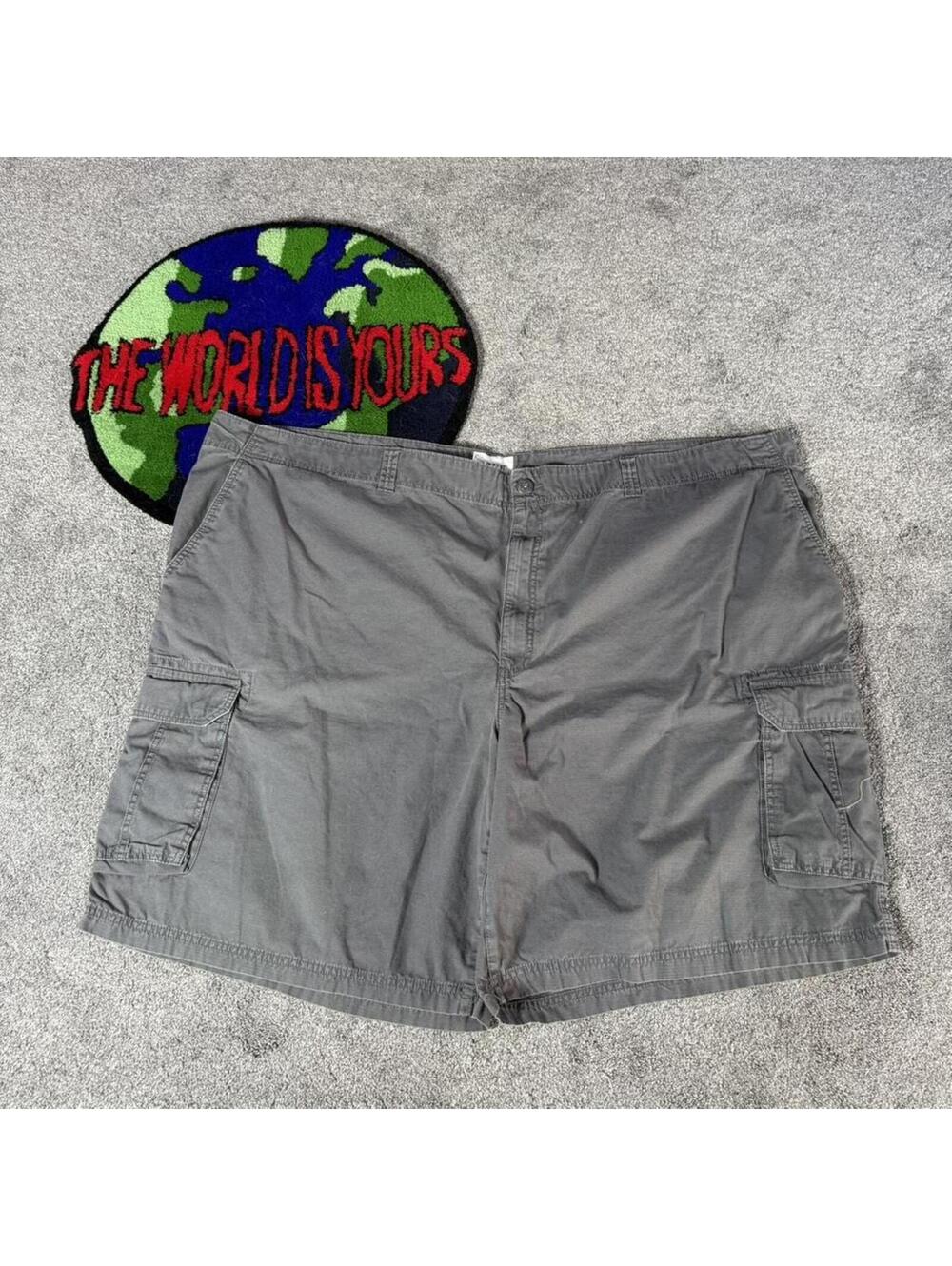 grey ultra baggy true nation cargo shorts